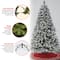 7.5ft. Pre-Lit Snowy Silver Hill Pine Artificial Christmas Tree, Warm White LED Lights